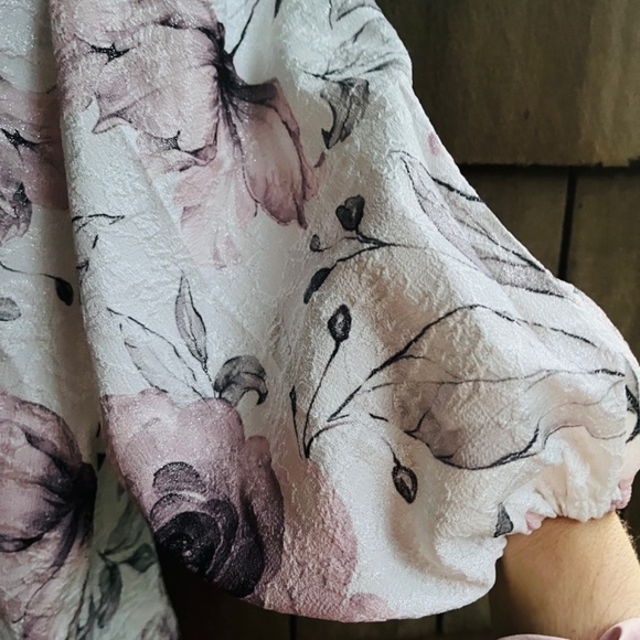 Alex Marie Black Ruffled Chiffon Midi Dress Long Sleeve Rhinestones Size 10 - Picture 14 of 15